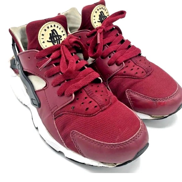 NIKE Air Huarache Men's Dark Red Low Trainer Athletic Sneaker Shoes USA Size 9 - Picture 2 of 16